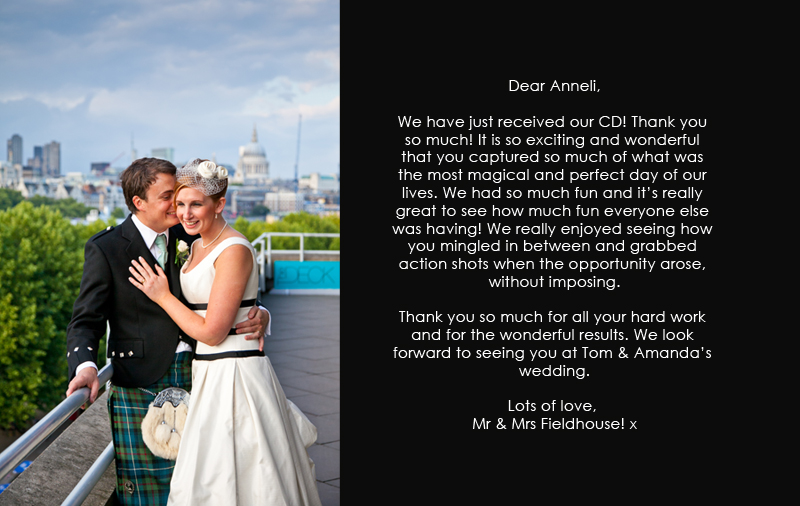 Happy clients - Tim & Amy "client-testimonial"